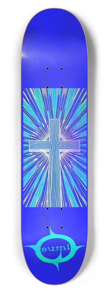 sum1sk8boards holographic cross 7.75 popsicle skateboard 7-3/4 Skateboard Deck