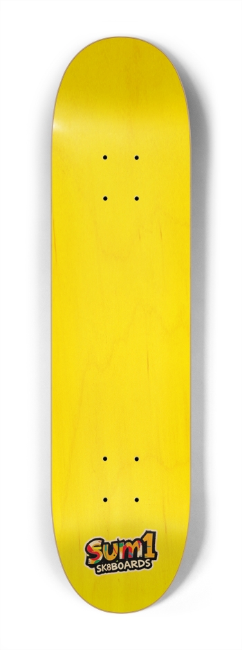 sum1sk8boards yellow natural 7.25 popsicle skateboard 7-1/4 Mini/Kid Skateboard