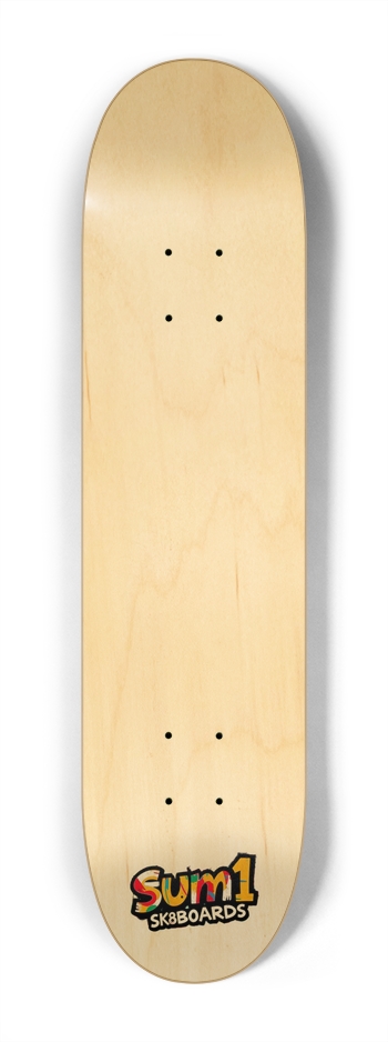 sum1sk8boards blank natural 7.25 popsicle skateboard  7-1/4 Mini/Kid Skateboard
