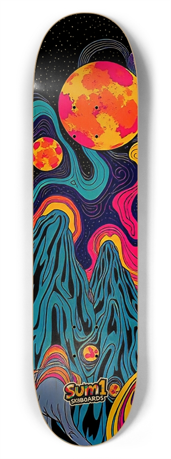 sum1sk8boards cosmic galaxy 7.75 popsicle skateboard 7-3/4 Skateboard Deck