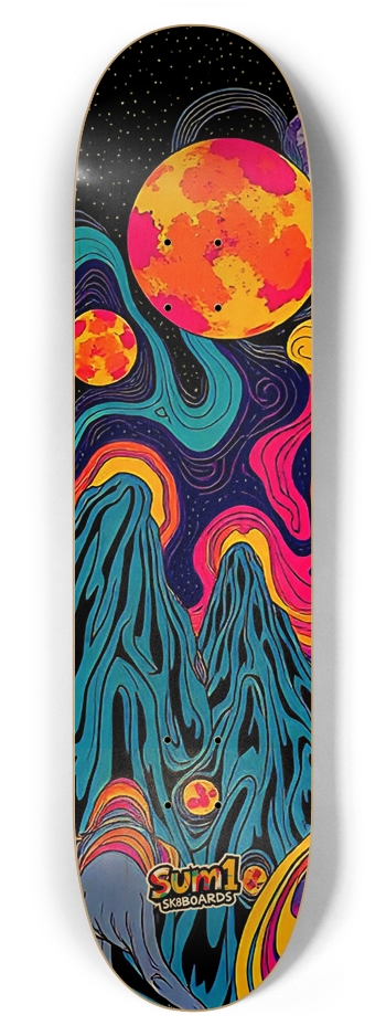 sum1sk8boards cosmic galaxy 7.87 popsicle skateboard 7-7/8 Skateboard Deck