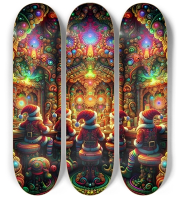 Psychedelic Fractal xmas Theme 8k 0029