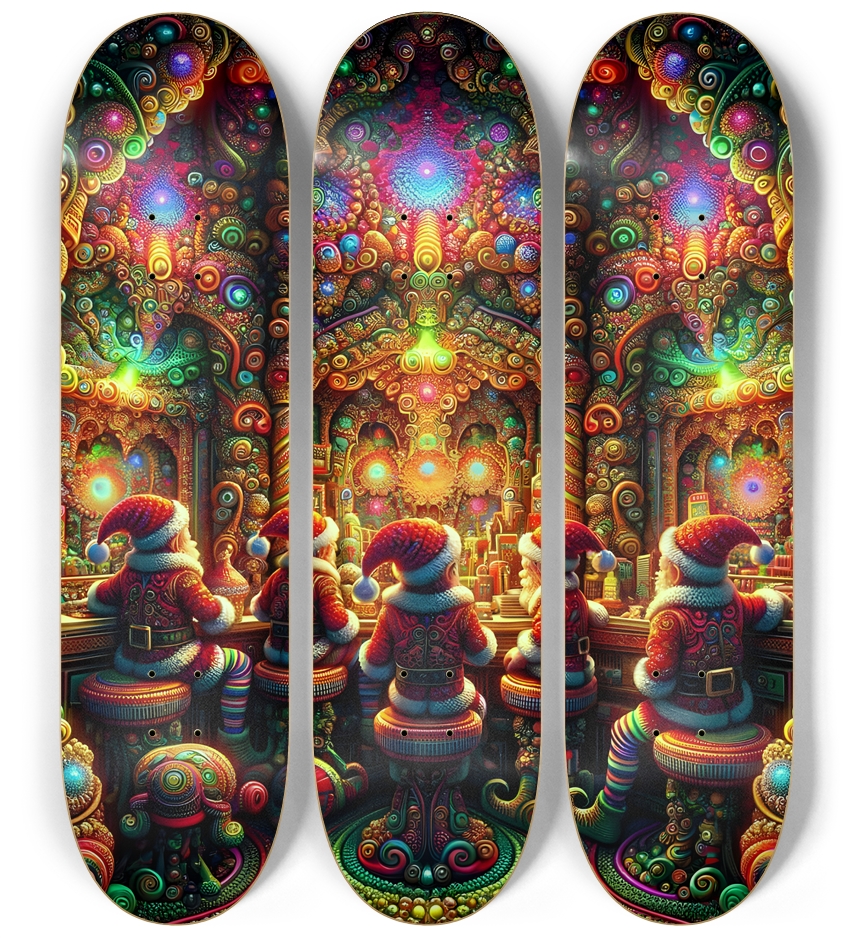 Psychedelic Fractal xmas Theme 8k 0029