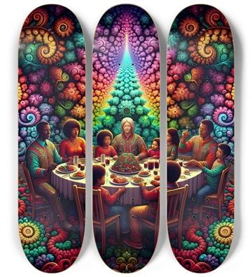 Psychedelic Fractal xmas Theme 8k 0032