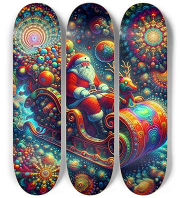 Psychedelic Fractal xmas Theme 8k 0035