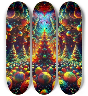 Psychedelic Fractal xmas Theme 8k 0031