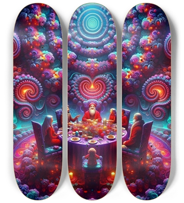 Psychedelic Fractal xmas Theme 8k 0033