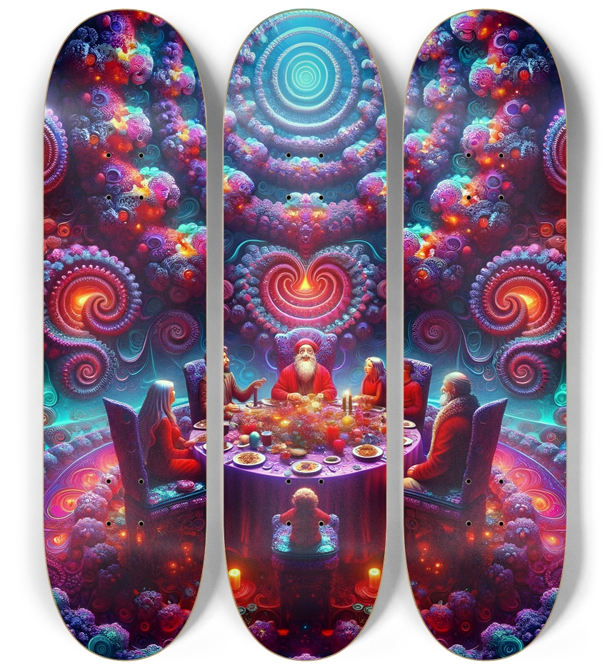 Psychedelic Fractal xmas Theme 8k 0033