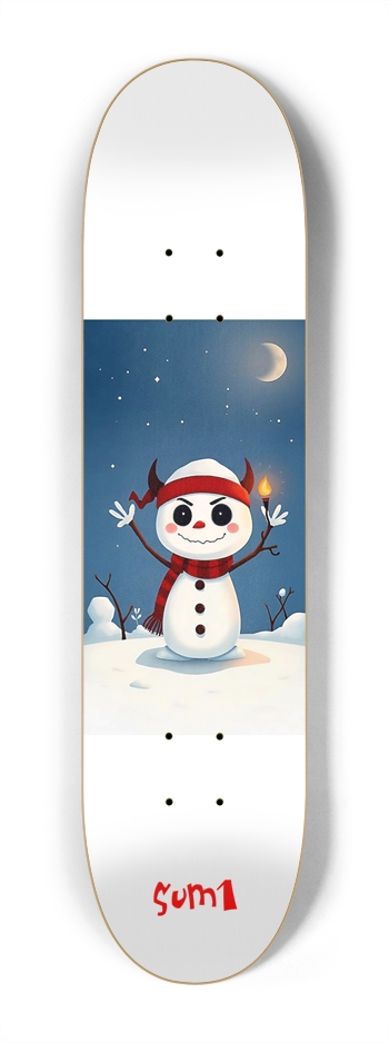 sum1sk8boards evil snow man 7.25 popsicle skateboard 7-1/4 Mini/Kid Skateboard
