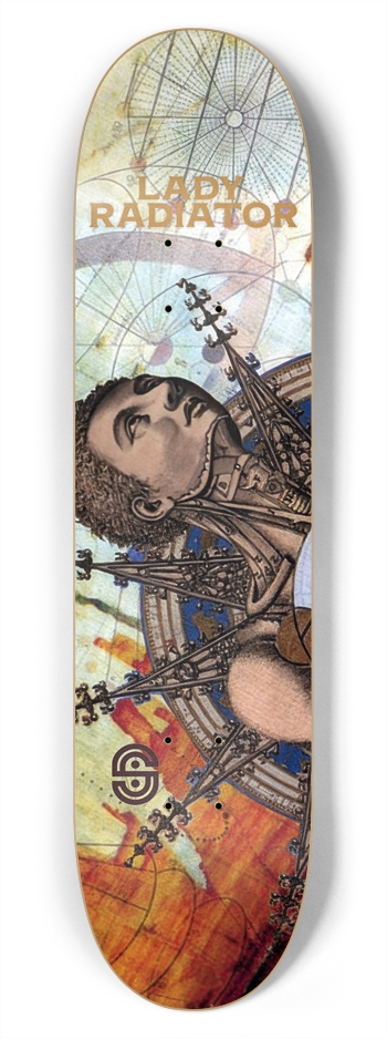 Lady Radiator x Space Gas 7.75" 7-3/4 Skateboard Deck