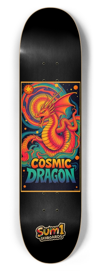 sum1sk8boards cosmic dragon 7.75 popsicle skateboard  7-3/4 Skateboard Deck 