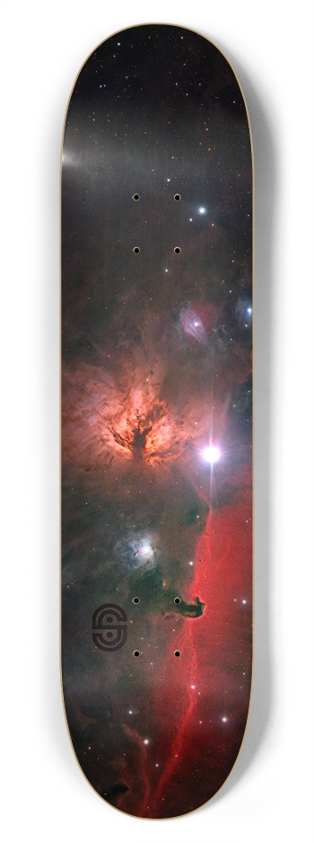 Flame and Horsehead Nebula 7.75" 7-3/4 Skateboard Deck