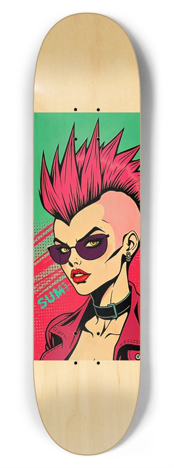 sum1sk8boards punk girl 7.75 popsicle skateboard 7-3/4 Skateboard Deck
