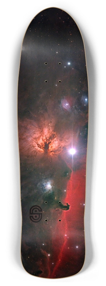 Flame and Horsehead Nebula Rocket Retro Rocket