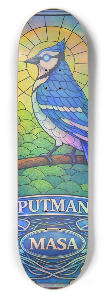 Masa Stained Glass Putman 8.5 8-1/2 Skateboard Deck
