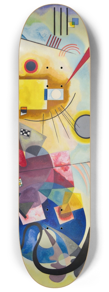 Kandinsky Jaune Rouge Bleu Skateboard Series Fine Art Skateboard  #2
