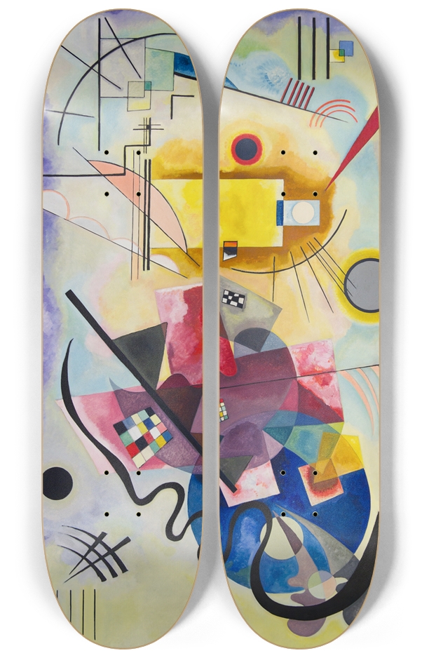 Kandinsky Jaune Rouge Bleu Skateboard Series Fine Art Skateboard 2 Deck Wall Series