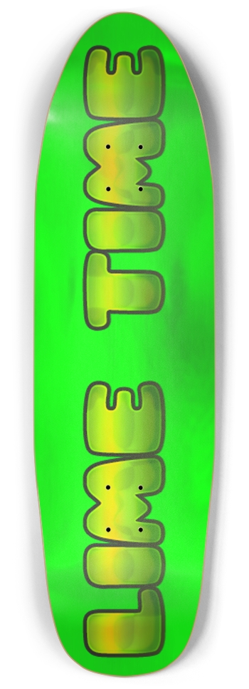 sum1sk8boards old school shape pool holographic lime time skateboard Punk Nose Shape