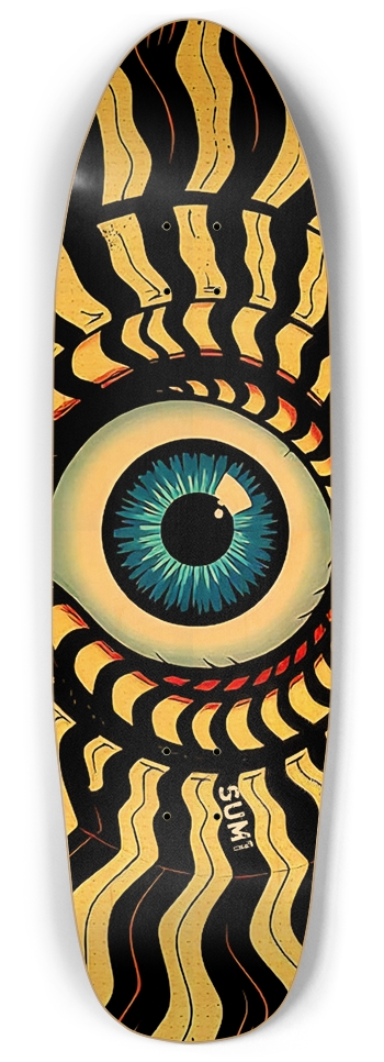 sum1sk8boards old school shape pool eyeball spiral skateboard Punk Nose Shape