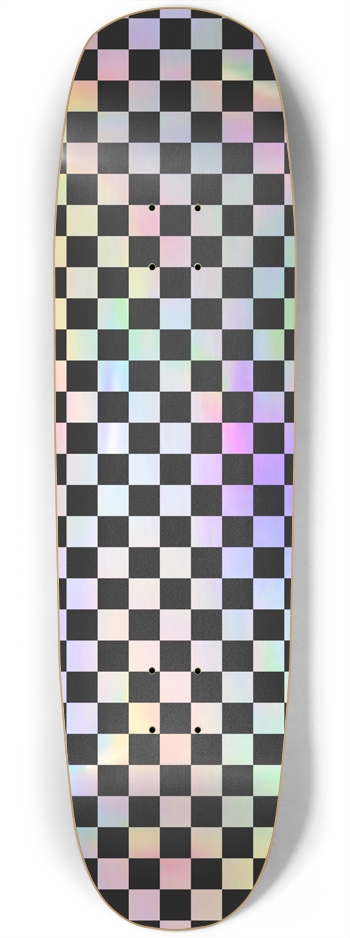  sum1sk8boards square nose holographic checkers skateboard  Square Nose