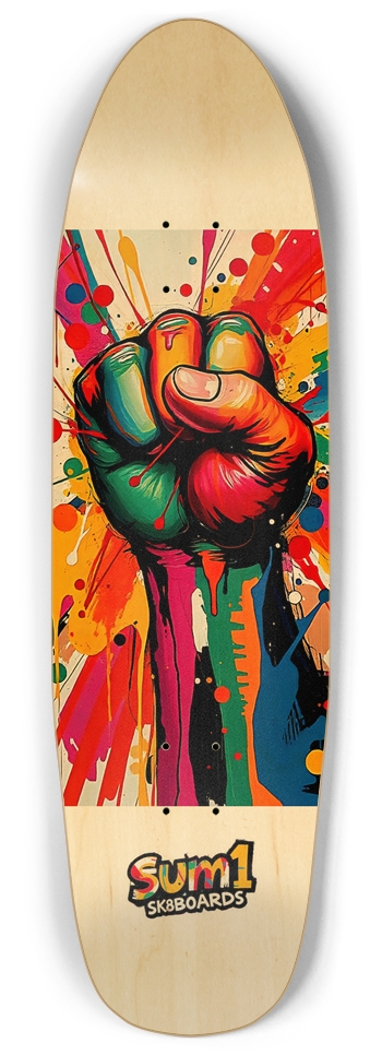 sum1sk8boards old school shape pool rise skateboard  Punk Nose Shape