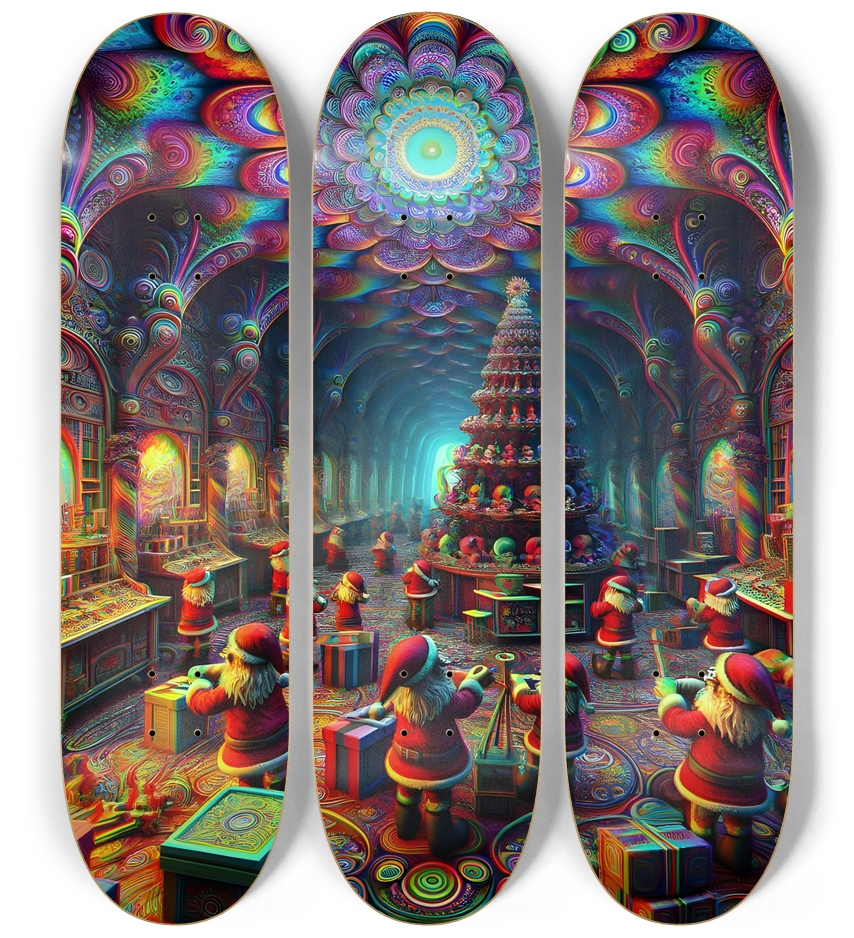 Psychedelic Fractal xmas Theme 8k 0036