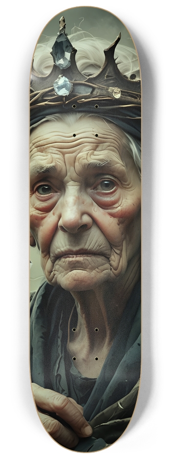Mystical Elderly Queen 0001 #2 8-1/4 Skateboard Deck