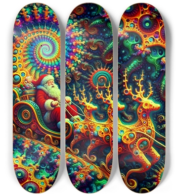 Psychedelic Fractal xmas Theme 8k 0039