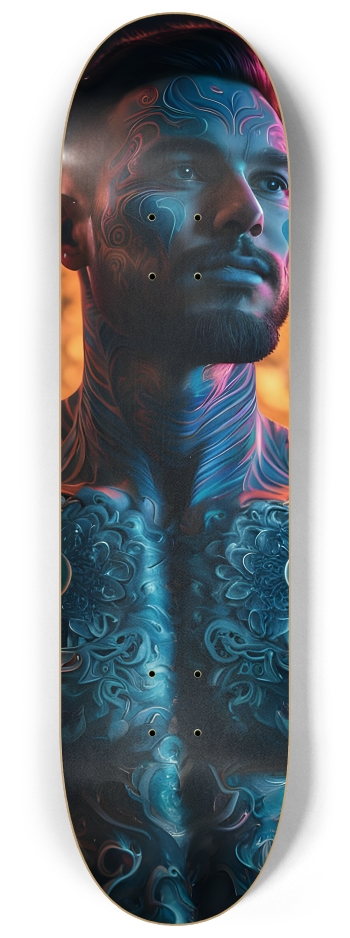 Fractal Tattoos 0011 #2 8-1/4 Skateboard Deck