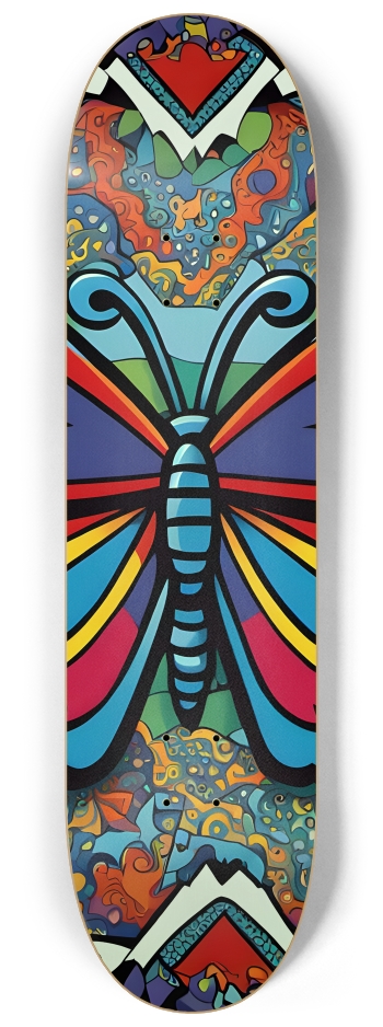 Neo Pop Art Butterfly 0003 #2 8-1/4 Skateboard Deck