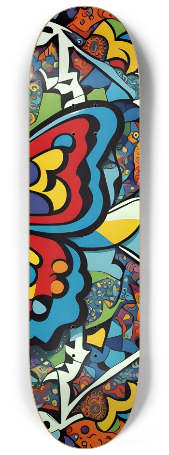 Neo Pop Art Butterfly 0003 #3 8-1/4 Skateboard Deck