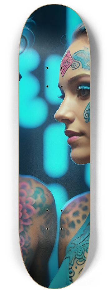 Fractal Tattoos 0001 #2 8-1/4 Skateboard Deck