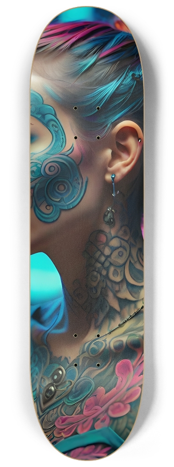 Fractal Tattoos 0001 #3 8-1/4 Skateboard Deck