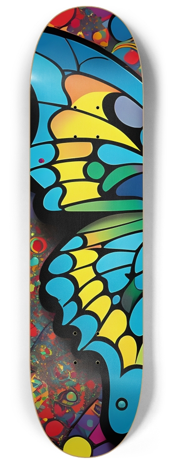Neo Pop Art Butterfly 0002 #1 8-1/4 Skateboard Deck