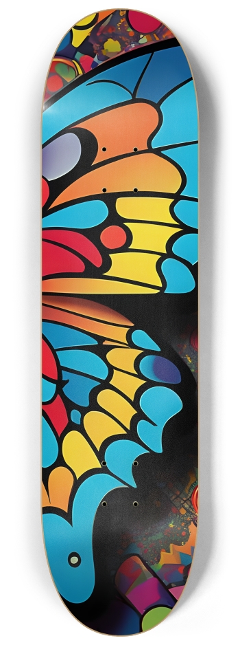 Neo Pop Art Butterfly 0002 #3 8-1/4 Skateboard Deck