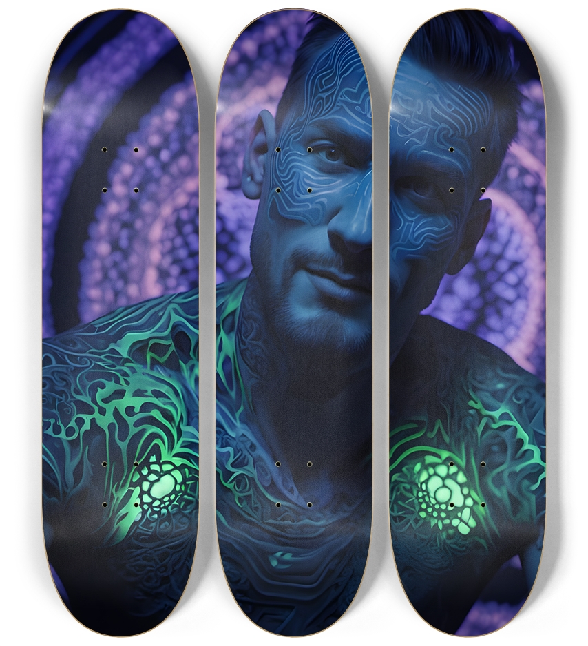 Fractal Tattoos 0009 3 Deck Wall Series