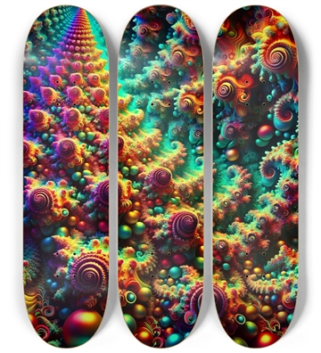 Psychedelic Fractal xmas Theme 8k 0038