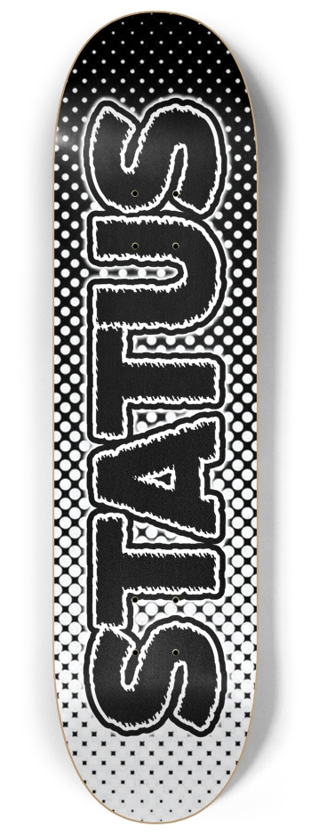 Black & White 8-1/4 Skateboard Deck