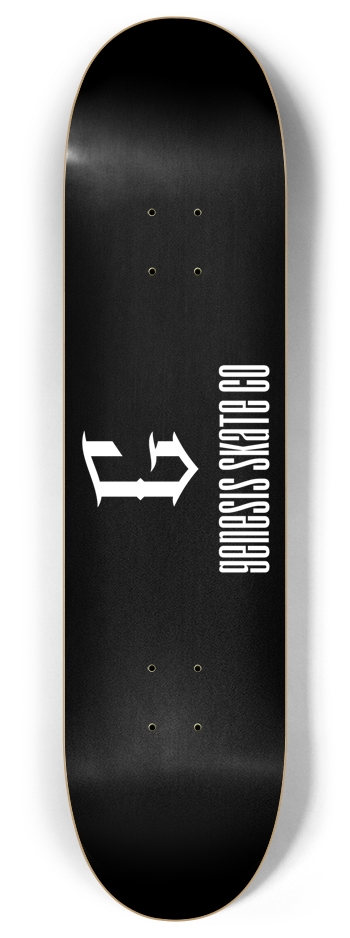 Black Logo Deck 8 Inch Skateboard Deck