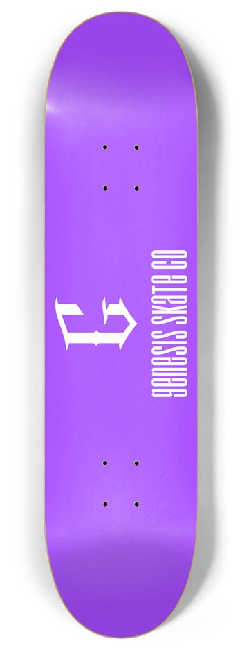 Purple Logo Deck 8 Inch Skateboard Deck