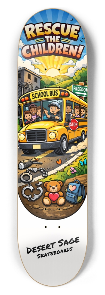 Rescue The Children Deck 8-1/2 Skateboard Deck