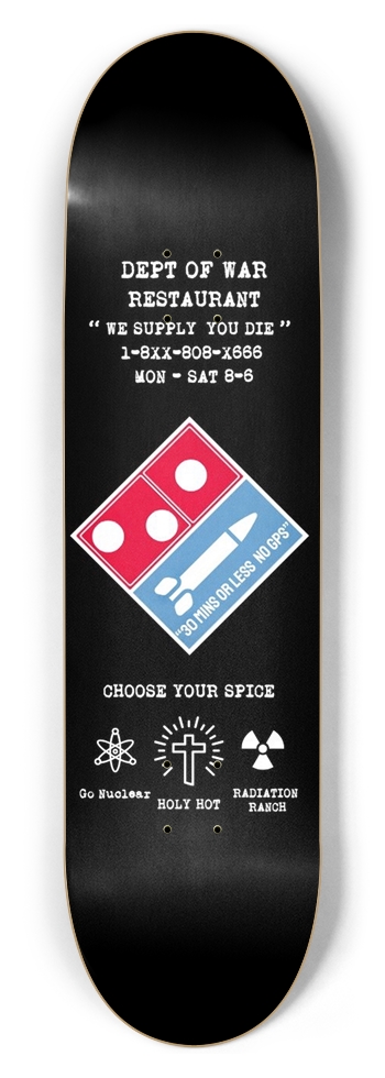 Dept. of WAR Deck 8-1/2 Skateboard Deck