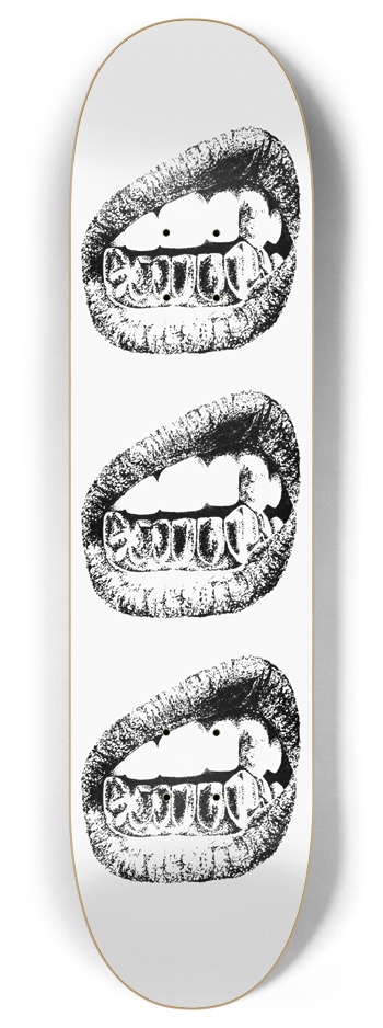 Hand-Drawn Grillz Skateboard