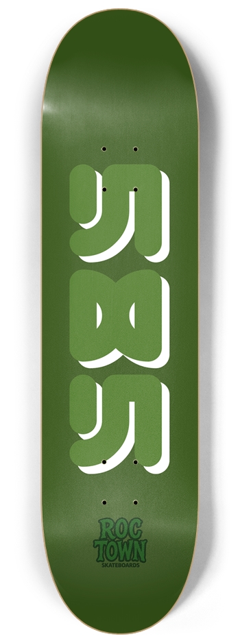 “Green Town Tag” 8-1/4 Skateboard Deck