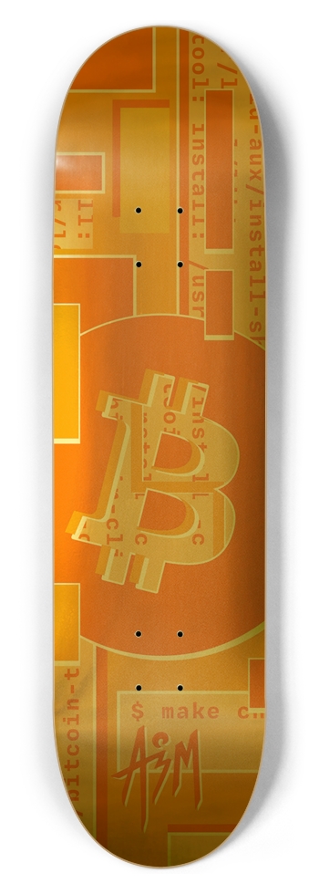 BTC Bitcoin - Orange (Gold Foil)