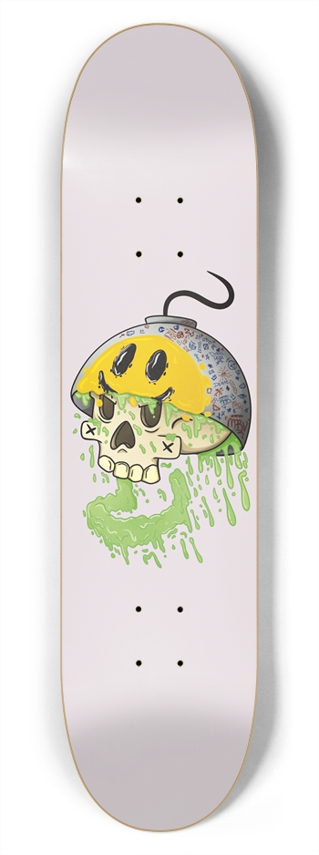 Lit Skull 7-3/4 Skateboard Deck
