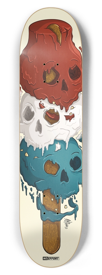 Skull Popsicle 7-3/4 Skateboard Deck