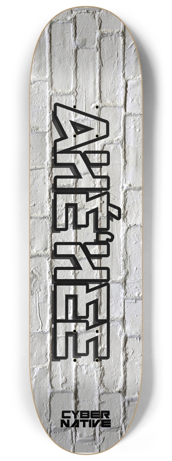 Ahehee - White Brick - 8 1/4 Inch 8-1/4 Skateboard Deck