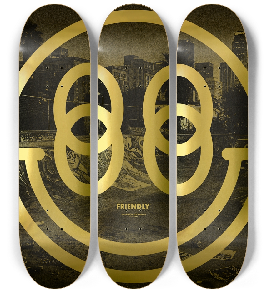 THE FRIENDLY™ COLLECTOR - "Founded In LA" #001 3 Deck Wall Series