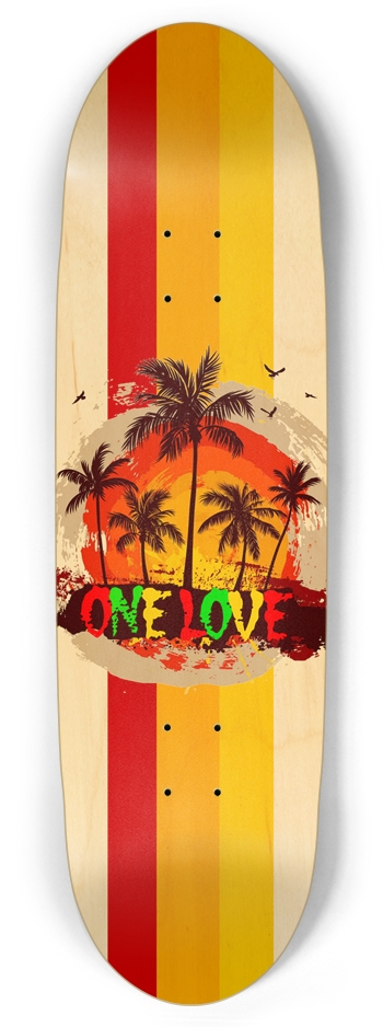 ONE LOVE Skateboard Football Shape